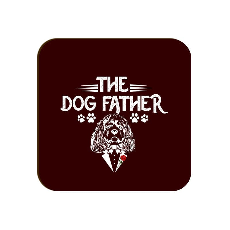 The Dogfather Square Coaster