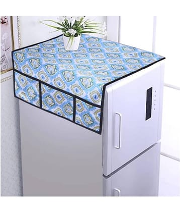 Aazeem Polyester Abstract Fridge Covers ( 35 96 ) Pack of 1 - Navy