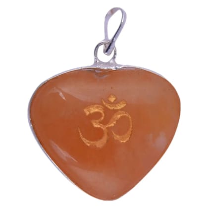 Red Aventurine Border Pendant with Om Sign for Reiki Healing and Crystal Healing,Traditional Astrological Pendant for Women Mens | Lucky Charm Positive Energy_051(KI_51) by Krishna Impex Red Aventurine Border Pendant with Om Sign for Reiki Healing and Crystal Healing,Traditional Astrological Pendant for Women Mens | Lucky Charm Positive Energy_051(KI_51) by Krishna Impex