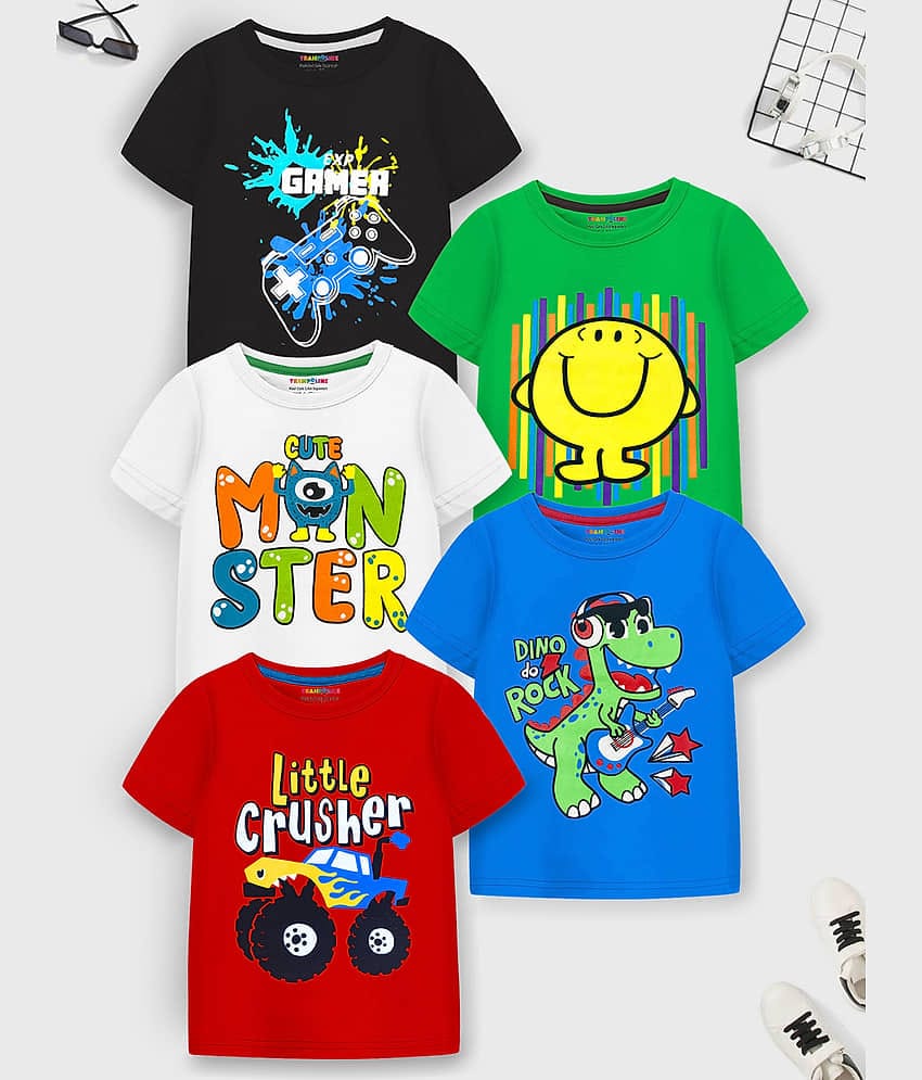Trampoline Pack of 1 Boys Cotton Blend T-Shirt ( Multicolor1 )