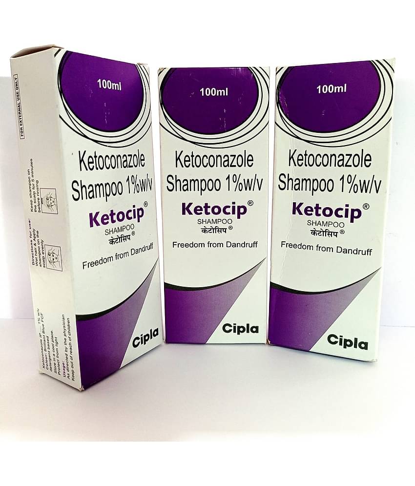 KETOCIP 1% ANTIDANDRUFF SHAMPOO ( PACK OF 3) Natural Baby Shampoo 100 ml ( 3 pcs )