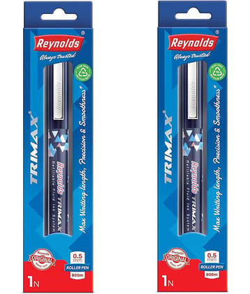 Reynolds Trimax Ball Pen 1 Pcs Black (Pack of 2)