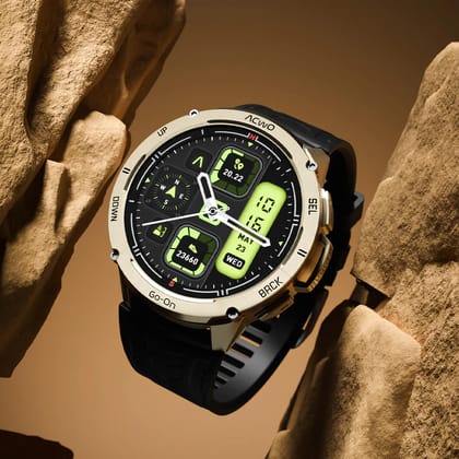 FwIT Go On  Multi-Sports, Dual-Band GPS Smartwatch-Black