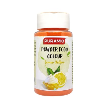 Puramio Powder Food Colour - Lemon Yellow, 125 gm