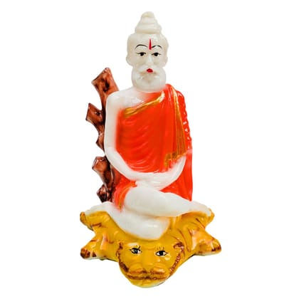 MAYAPURI Solid PVC Loknath Baba Idol Statue, Lokenath Brahmyachari Murti for Pooja Home Temple, Office Entrance Decor (Height : 7 Inches)