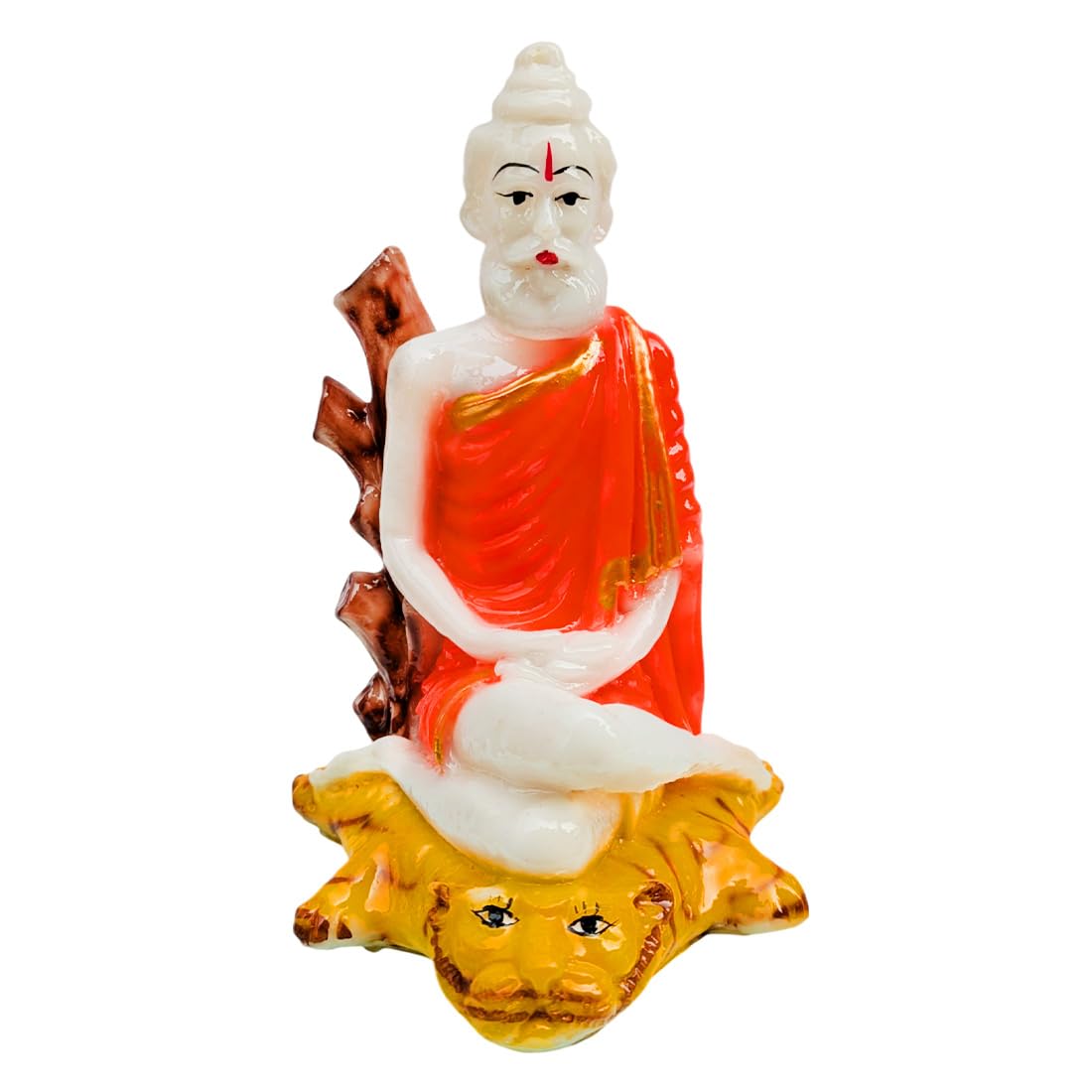 MAYAPURI Solid PVC Loknath Baba Idol Statue, Lokenath Brahmyachari Murti for Pooja Home Temple, Office Entrance Decor (Height : 7 Inches)