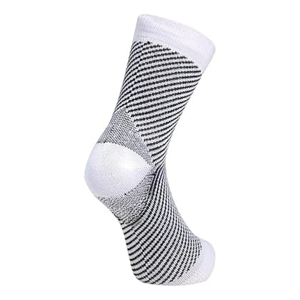 USOXO Neuro Sock | Open Toe Compression Ankle Foot Sleeves | Non-Toxic Orthopedic Neuropathy Socks | Sports Nano Brace for Arch Support Swelling Heel Pain Injury Recovery Women & Men (P-4)