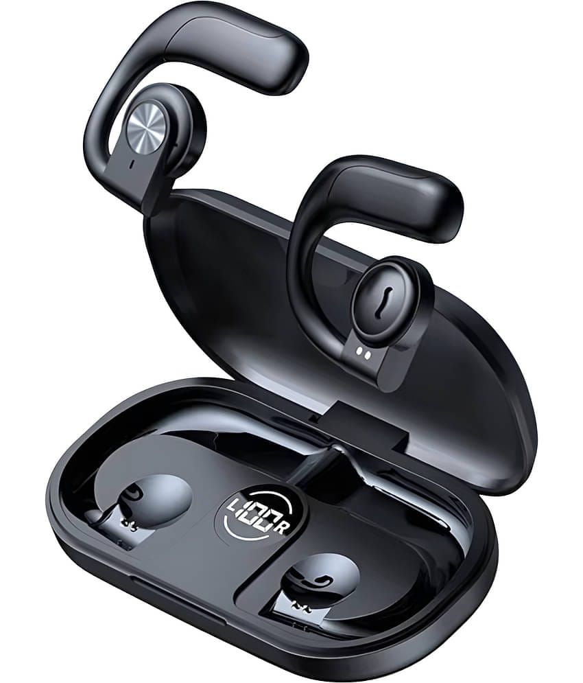 VERONIC GT03 OWS OPEN EAR Bluetooth True Wireless (TWS) In Ear 48 Hours Playback Comfirtable in ear fit IPX4(Splash & Sweat Proof) Black