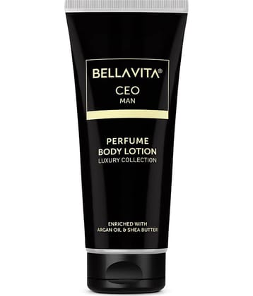 Bella Vita Luxury Intense CEO Man Body Perfume Lotion for Nourishing, Hydrating, Soft, Supple & Healthy Skin with Argan Oil & Shea Butter 200 Ml