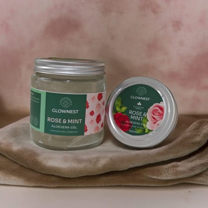 Glownest Bio Enzyme Based Aloe Vera Gel Rose & Mint (250g)