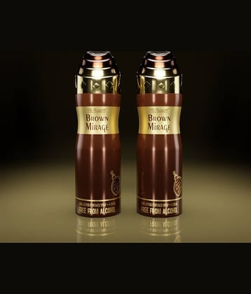 Al-Nuaim Brown Mirage Alcohol Free Deodorant Deodorant Spray for Unisex 100 ml ( Pack of 2 )