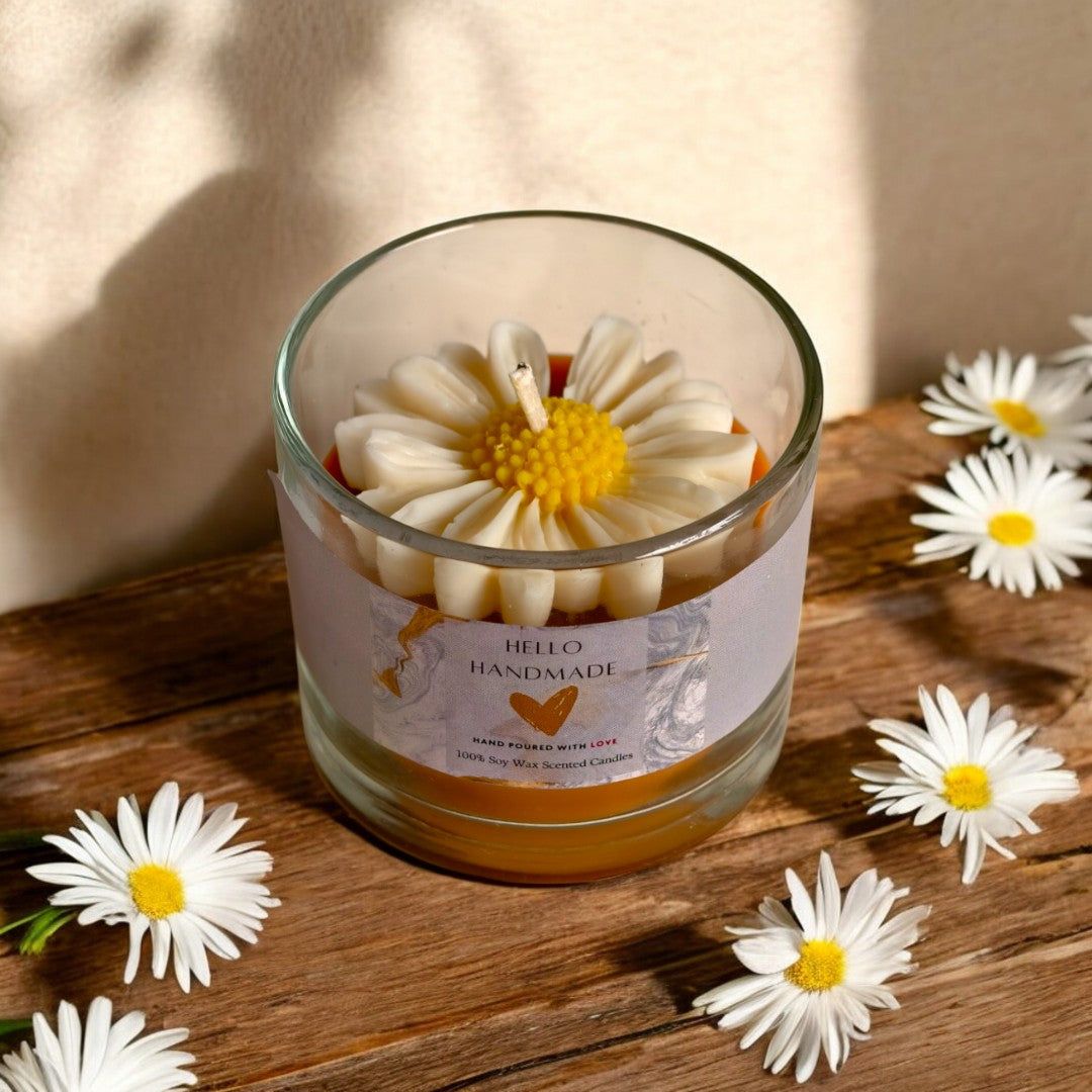 Dreamy Daisy Murphy Glass Jar Candle-Lavender