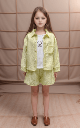 Girls Three Piece  Co-Ord Set  [GCS-9853](2-6Years)-2-3Y (Size - 20) / Imported