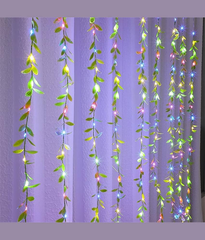 MIRADH Multicolor 3Mtr Curtain String Light ( Pack of 1 )