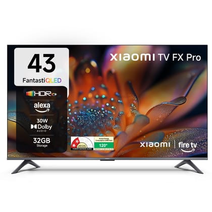 Xiaomi 108 cm (43 inch) FX Pro QLED Ultra HD 4K Smart Fire TV L43MB-FPIN Xiaomi 108 cm (43 inch) FX Pro QLED Ultra HD 4K Smart Fire TV L43MB-FPIN - black / 43 inches