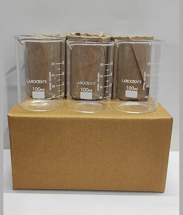 Labogens Glass Beaker 100ml (Pack of 6 pcs)