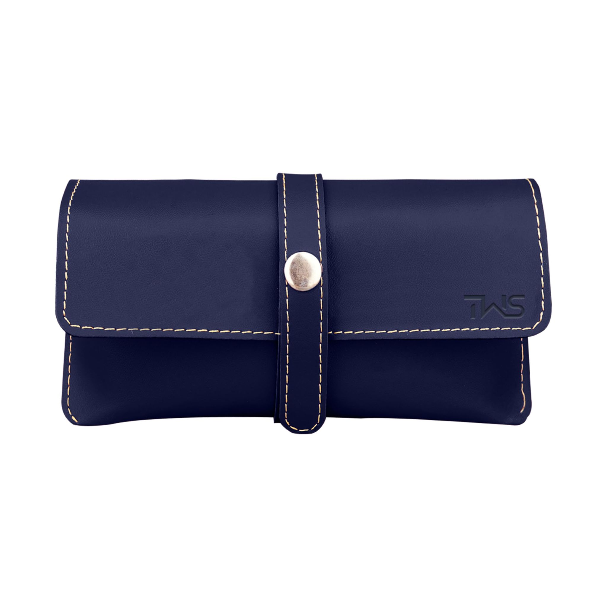 The Wallet Store Leather Eyewear Case for Men & Women Specs Cover - Blue