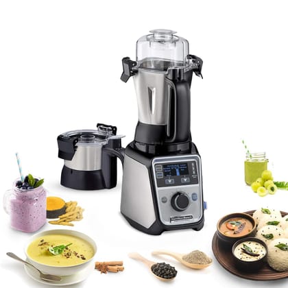 Hamilton Beach Professional Juicer Mixer Grinder 58770-IN, 1400 Watt Rated Motor, Triple Overload Protection, 3 Stainless Steel Leakproof Jars, Triple Safety Protection, Intelligent Controls, Black Hamilton Beach Professional Juicer Mixer Grinder 58770-I