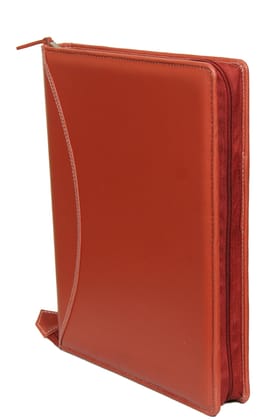 Sukeshcraft Rexine Multiuse 25 File Sleeve for Documents, Certificates, FDRs | A4 Size Portfolio Document Holder for Office, Home, School & Sports Use (Redtan Grain)