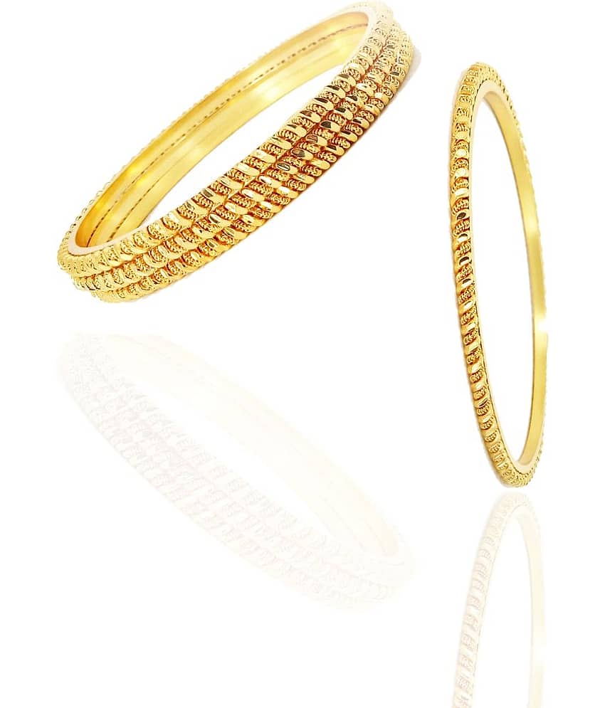 JIPPA - Gold Bangle Set ( Pack of 1 )