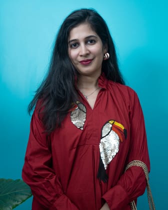 Hand Sequin Red Kurta with Pant-2XL