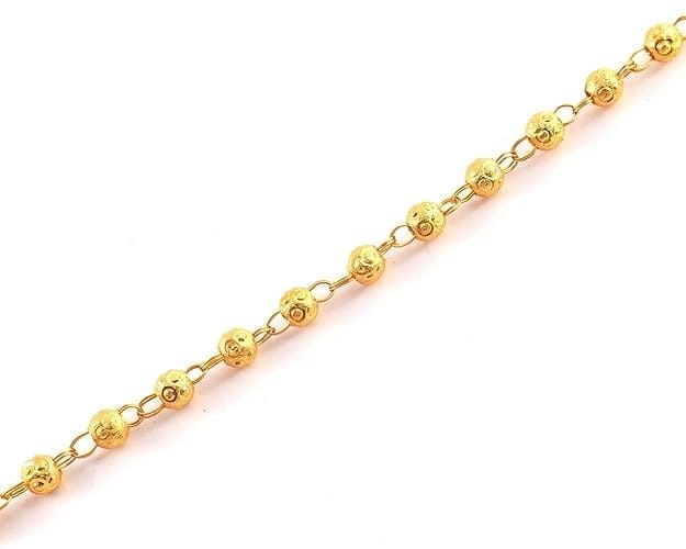Chain Gold Plated Matar Mala Long Size Designer Daily Use Ball Jewelry for Men Women, Boys Girls, Unisex