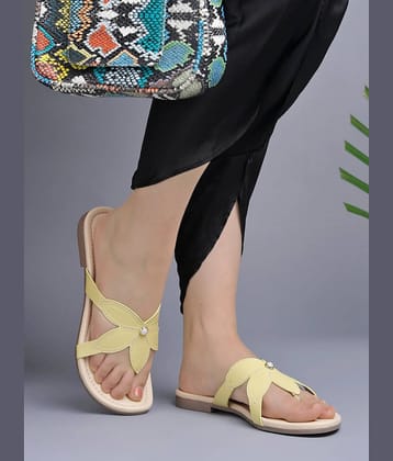 Shoetopia Yellow Women's Flats