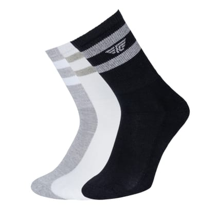 Red Tape Men's Cotton Solid Full Length Socks | Pack of 3, Assorted