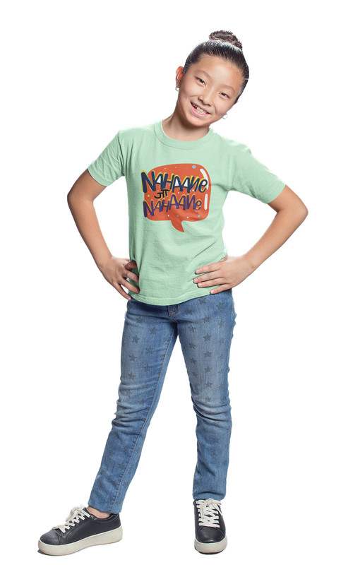 Taarak Mehta Ka Ooltah Chashmah| Kids Pistal Green Color Regular Fit Printed T-Shirts (NAHANE JA NAHANE)