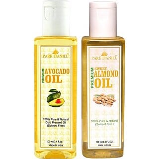 PARK DANIEL Premium Avocado oil and Sweet Almond oil combo pack of 2 bottles of 100 ml(200 ml) (200 ml)
