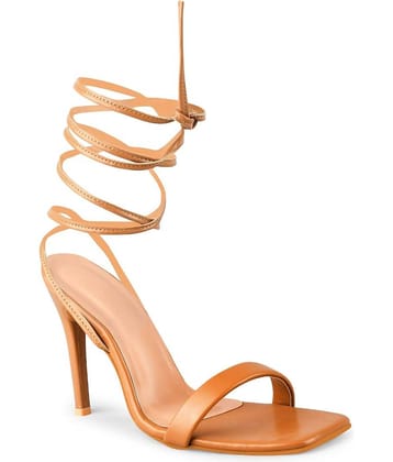 JM Looks Beige Women's Sandal Heels