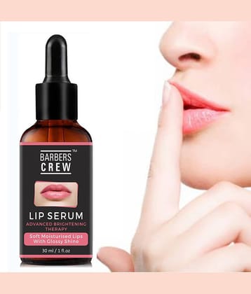 Barbers Crew Pink Lip Serum - Advanced Brightening Therapy for Soft, Moisturised Lips With Glossy & Shine- Face Serum 30 mL
