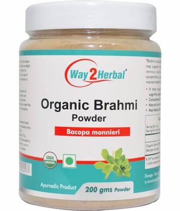 Way2Herbal Organic Brahmi Powder 200 Gm Pack of 1