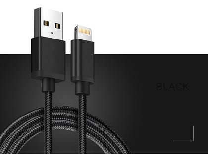 Vaku ® USB To Lightning Nylon Braided Data-Charging Cable
