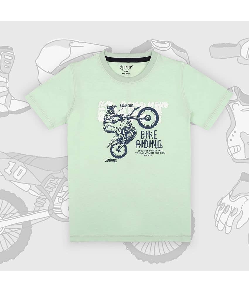J&JP Pack of 1 Boys Cotton Blend T-Shirt ( Green )