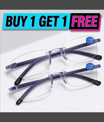Fadiso Fashion Square Rimless Reading Glasses