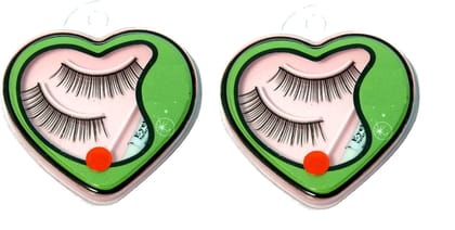 Glamezone Black Long False Eyelashes With Glue for Pretty Eye Makeup Combo Pack Of 2 Glamezone Black Long False Eyelashes With Glue for Pretty Eye Makeup Combo Pack Of 2