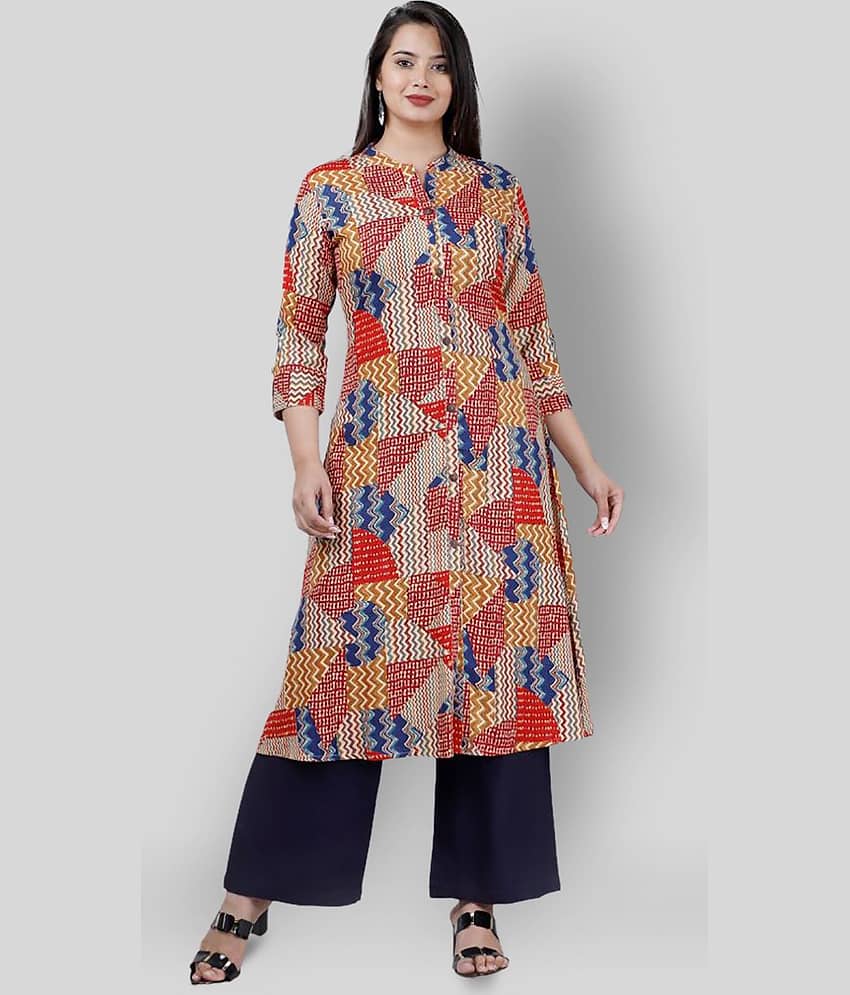 MAUKA - Multicolor Straight Rayon Women's Stitched Salwar Suit ( Pack of 1 )