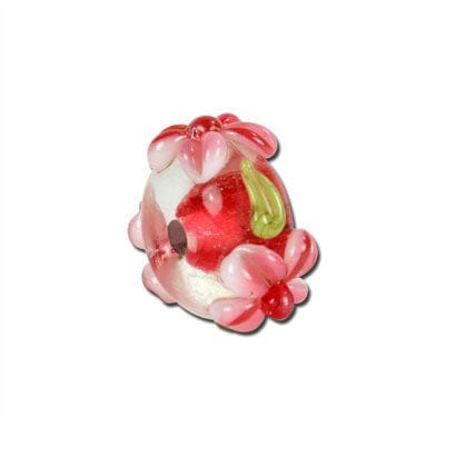 Beadwaala Handmade Fancy Lampwork Glass Beads For Jewelry Making. (Roundel) SFL-295-Per Packet 25 Pcs / 10X18 MM