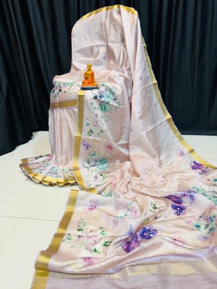 Latest and Unique  VISCOSE MODAL SILK SAREES WITH BP