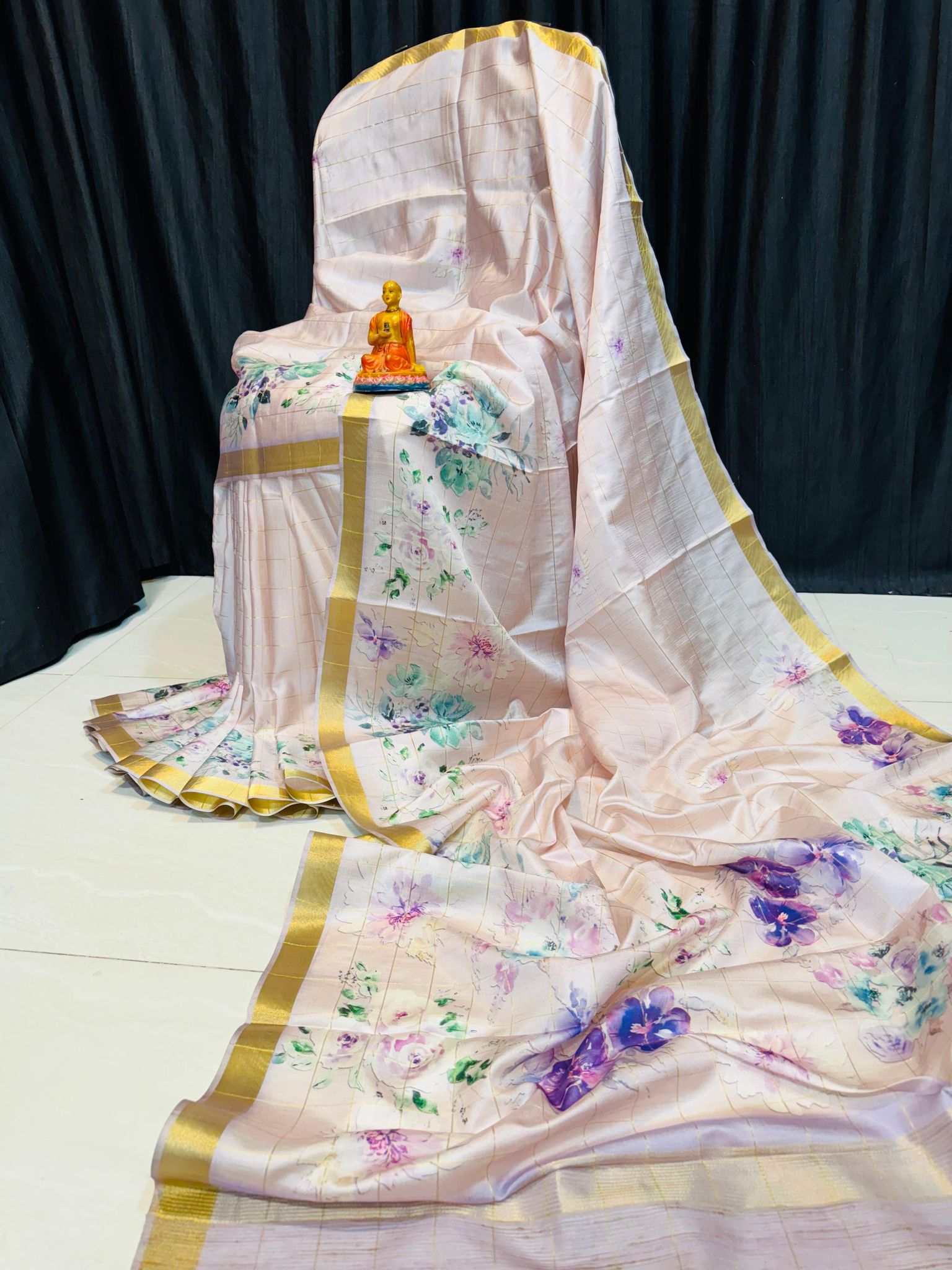 Latest and Unique  VISCOSE MODAL SILK SAREES WITH BP