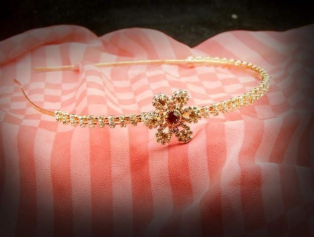Gold Plated Metal Hair Band for Girls & Women