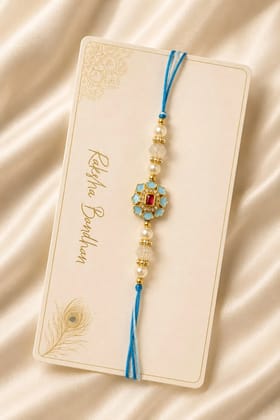 Blue Floral Rakhi