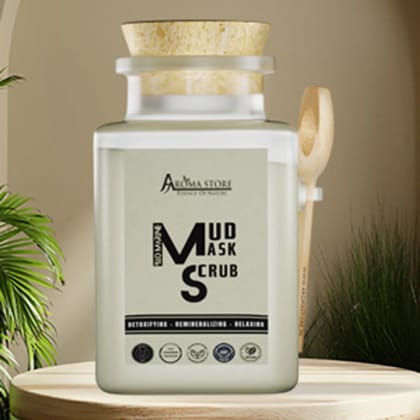 Bio Marine Mud Mask & Scrub Detoxifying Face & Body Treatment with Marine Sediment, Sea Algae & Kaolin Clay