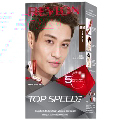 Revlon Top Speed Hair Color, 180G - Dark Brown, 65M (Pack Of 1)