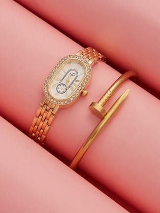 The-Embellished-Roman-Oval-Watch-With-Bangle-Bracelet-Combo-Watch Combos