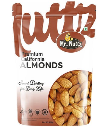 Mr. Nuttz 100% Natural Premium California Almonds Badam 500 gram