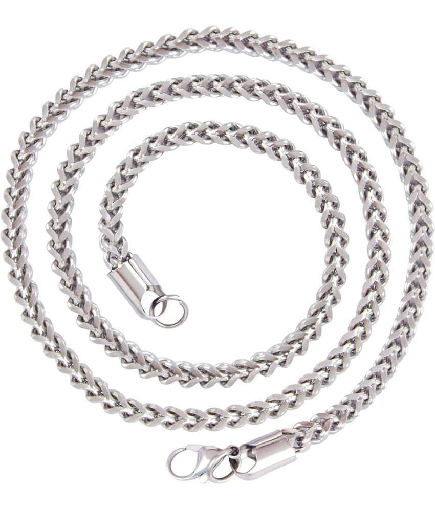 FASHION FRILL Silver Plated Chain ( Set of 1 )