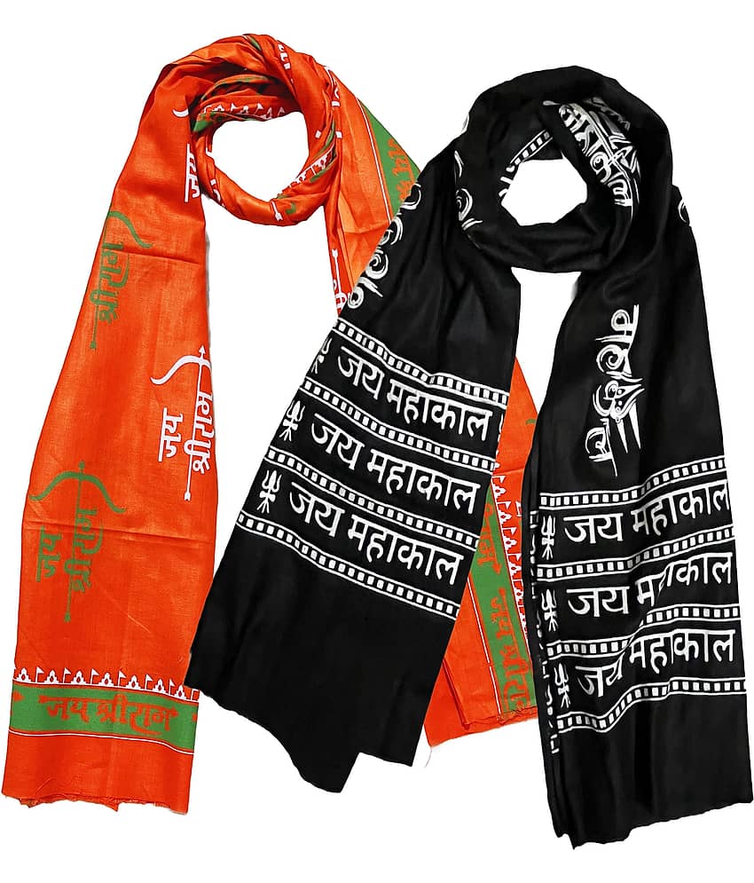 Mk weaves Pack of 2 Cotton Below 300 -GSM Bath Towel & Scarves ( Multicolor )