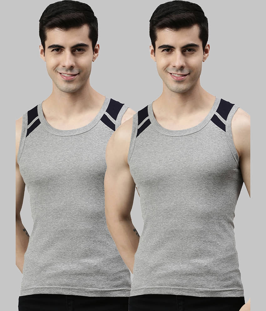 Pack of 2 Lux Cozi - Multicolor Cotton Men's Vest